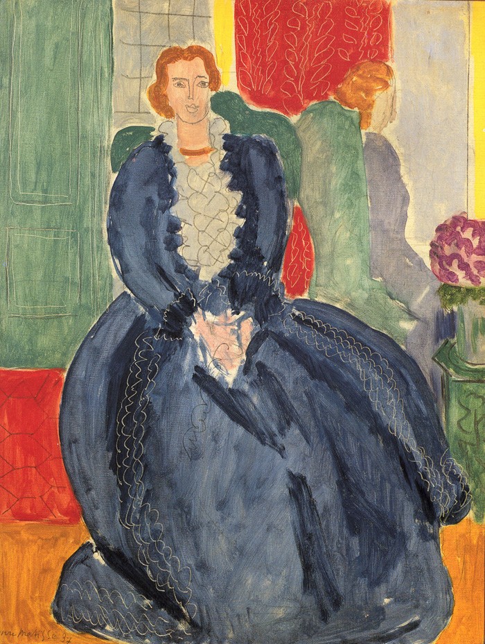 Blue Dress Reflected in a Mirror by Henri Matisse