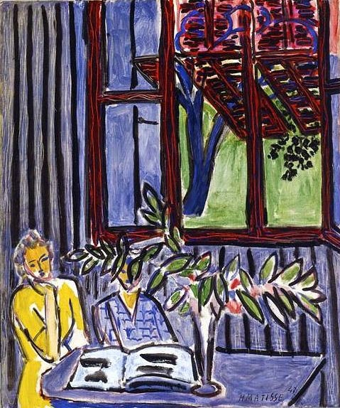 Blue Interior with Two Girls by Henri Matisse