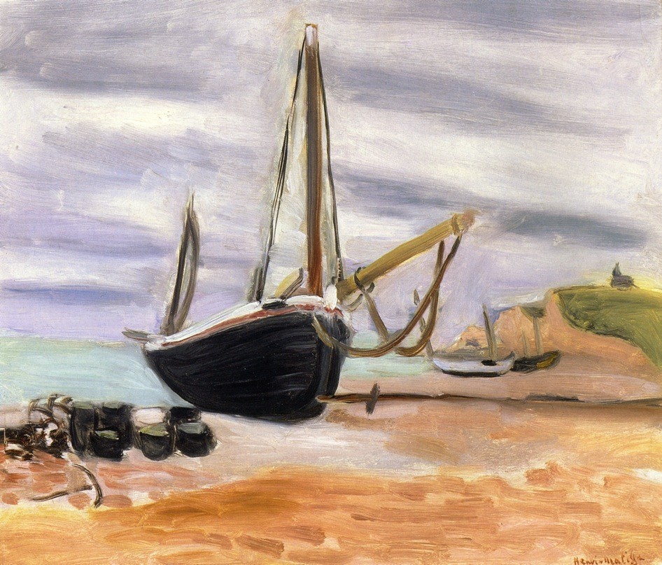 Boats at Etretat by Henri Matisse