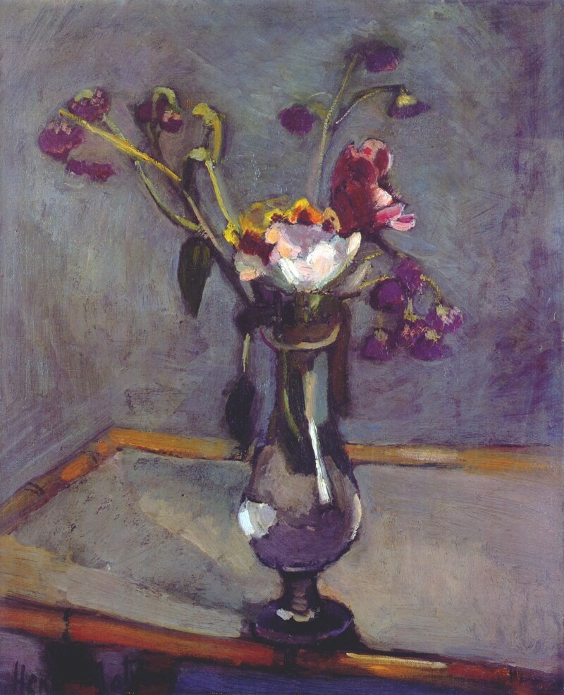 Bouquet on a Bamboo Table by Henri Matisse