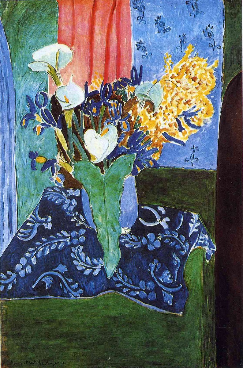 Calla Lilies, Irises and Mimosas by Henri Matisse