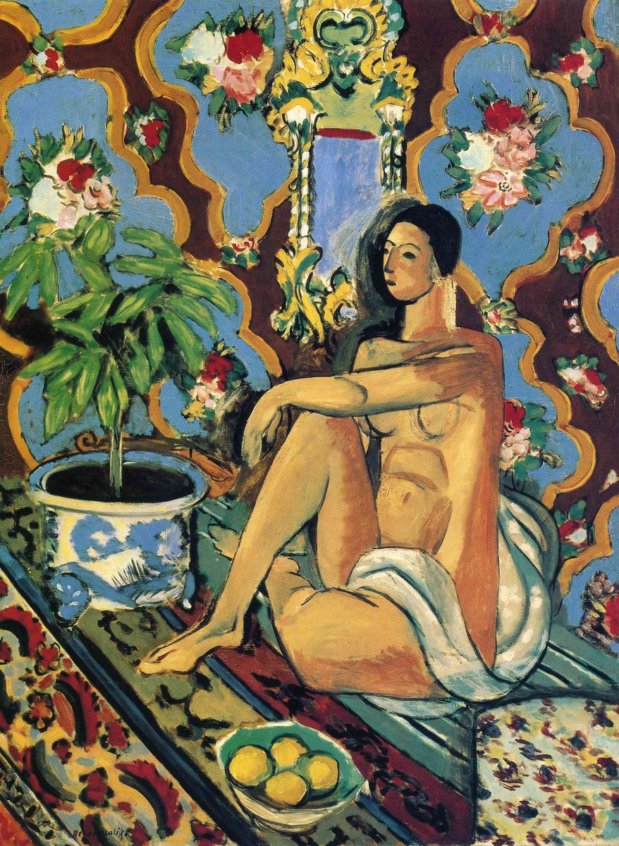Decorative Figure on an Ornamental Background by Henri Matisse