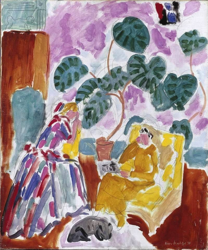 Deux Femmes Dans La Verdure Avec Un Chien by Henri Matisse