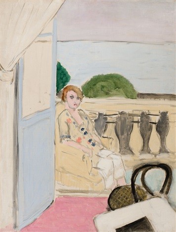 Femme Assise Sur Un Balcon by Henri Matisse