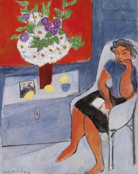 Figure with Bouquet by Henri Matisse