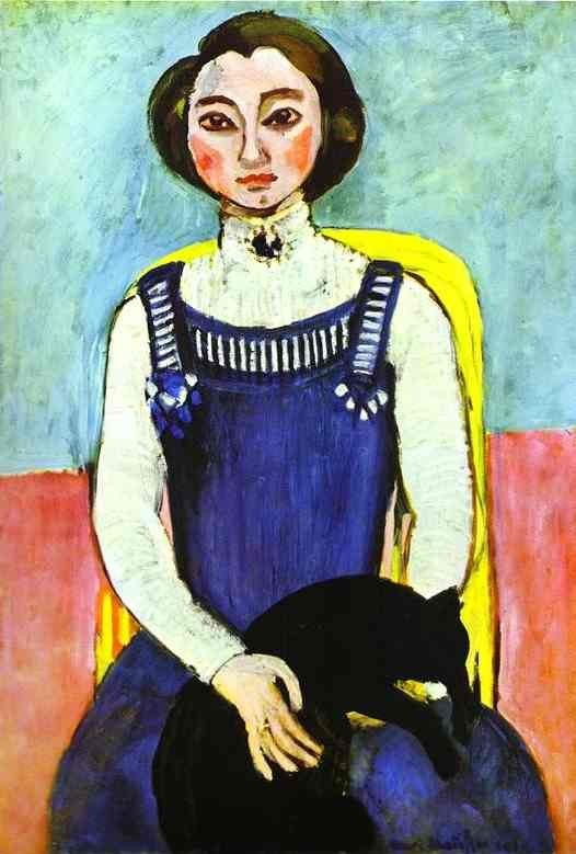 Girl with A Black Cat by Henri Matisse