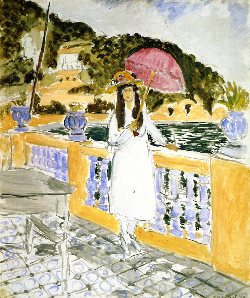 Girl with Pink Umbrella by Henri Matisse