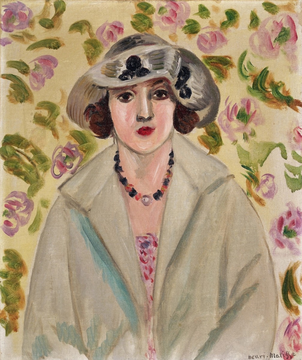 Jeune Fille Au Chapeau De Crin Blanc by Henri Matisse