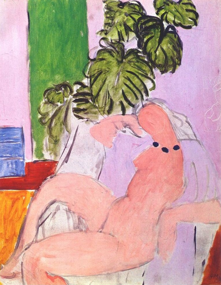 Nude in Armchair and Foliage by Henri Matisse