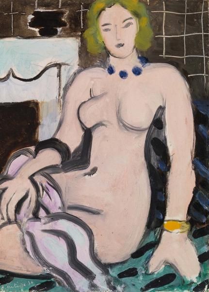 Nude with a Blue Necklace by Henri Matisse