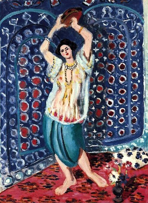Odalisque Au Tambourin Harmonie En Bleu by Henri Matisse