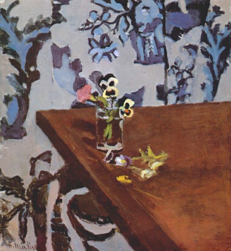 Pansies on a Table by Henri Matisse