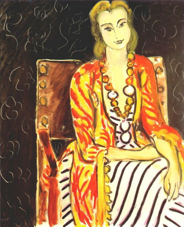Persian Robe and Large Amber Necklace by Henri Matisse