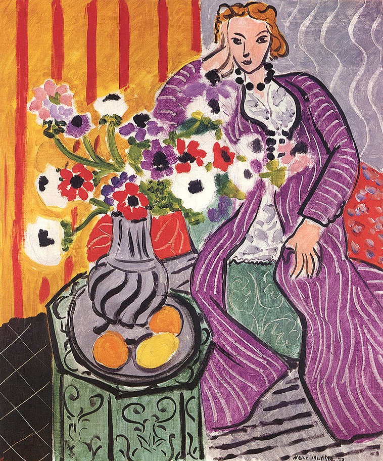 Purple Robe and Anemones by Henri Matisse