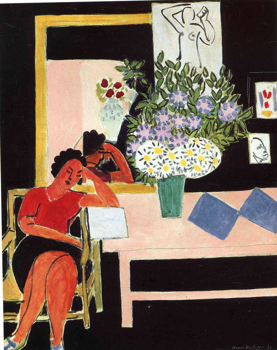 Reader on a Black Background by Henri Matisse