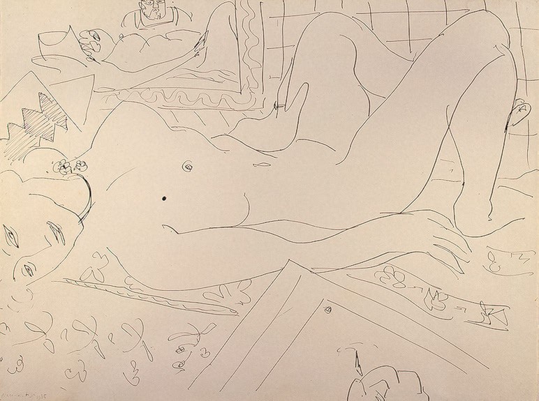 Reclining Nude (The Painter and his Model) by Henri Matisse