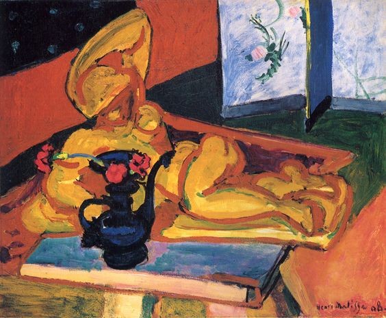 Sculpture and Persian Vase by Henri Matisse