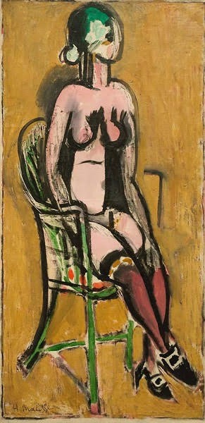 Seated Nude with Violet Stockings by Henri Matisse