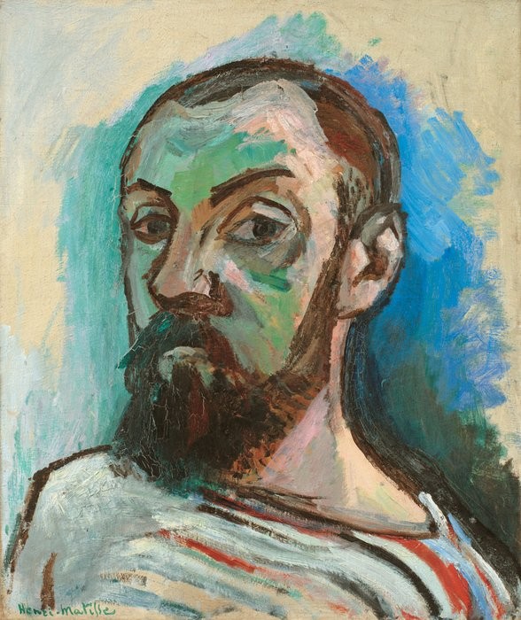 Self-Portrait in a Striped T-Shirt by Henri Matisse