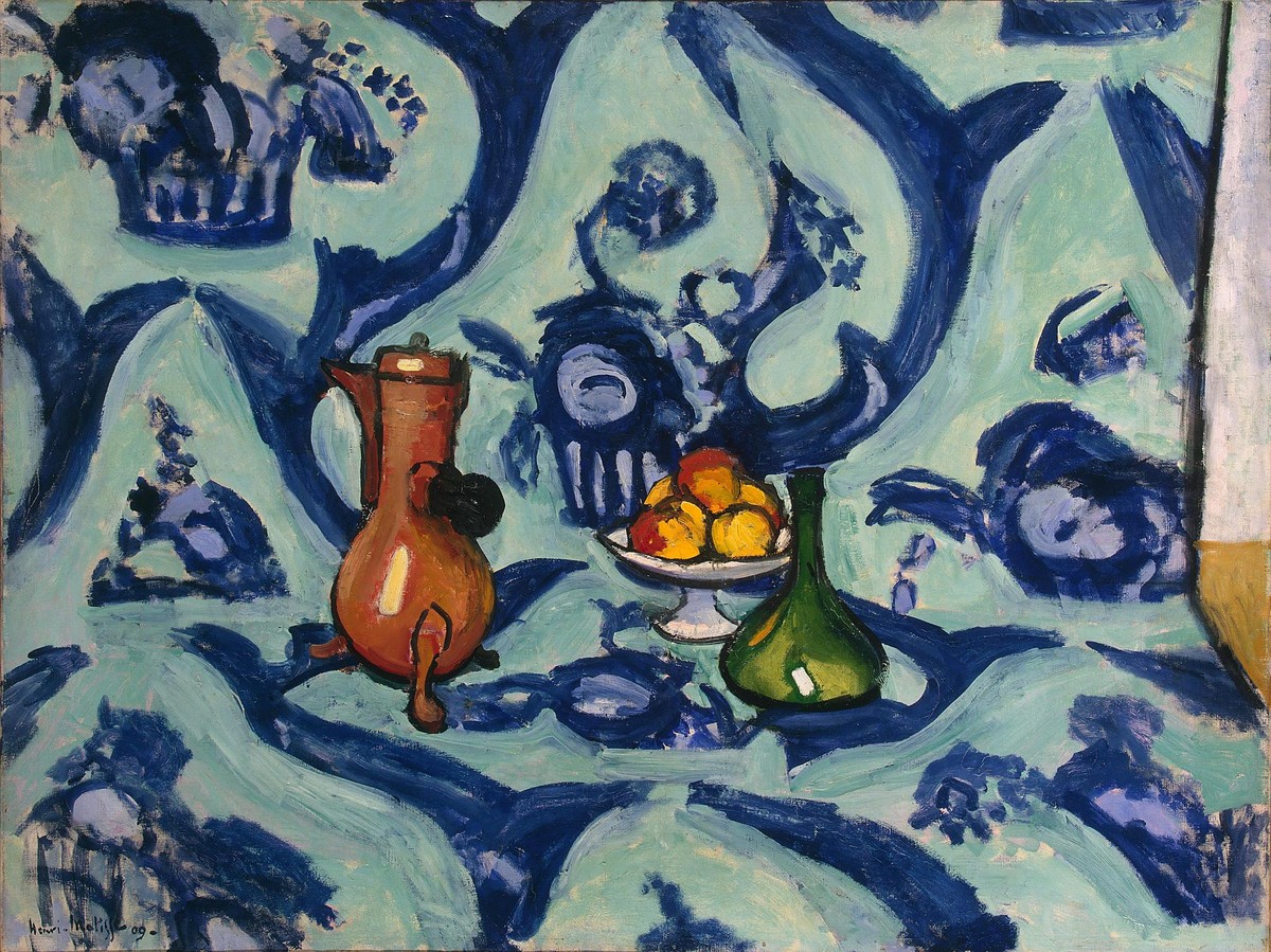 Still Life with Blue Tablecloth by Henri Matisse