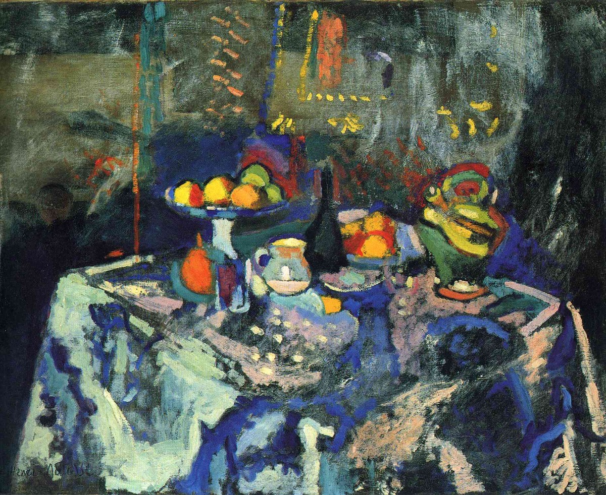 Still Life with Vase, Bottle and Fruit by Henri Matisse