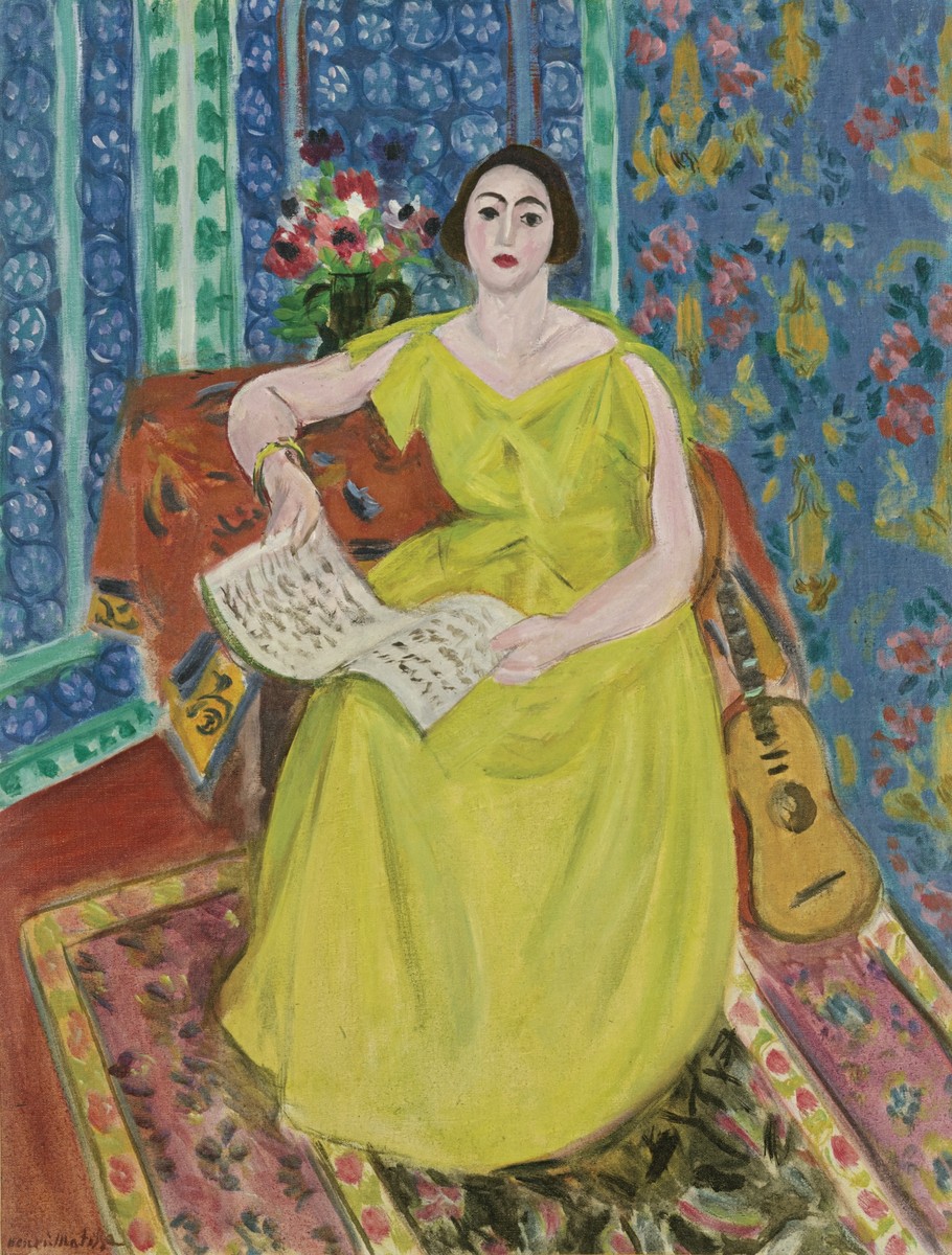 The Woman In Wellow by Henri Matisse