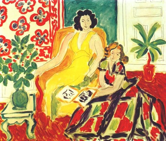 The Yellow and Plaid Dresses by Henri Matisse