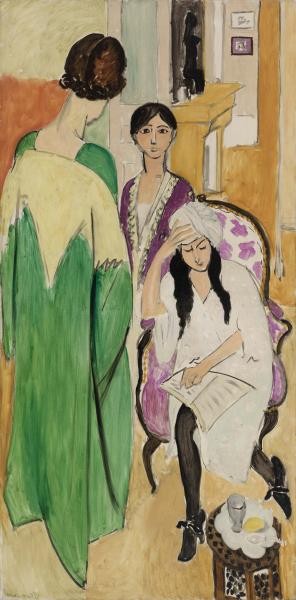 Three Sisters with An African Sculpture by Henri Matisse