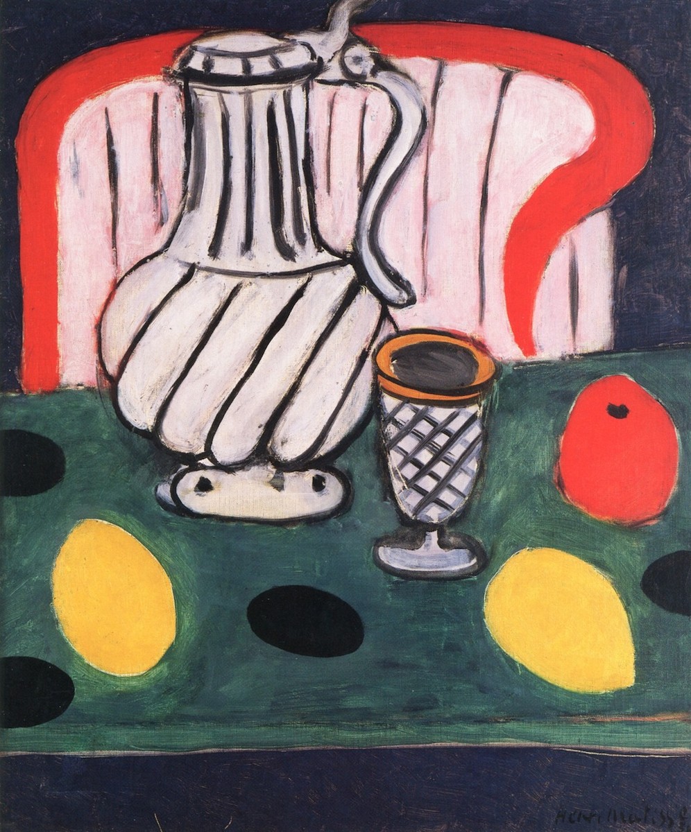 Tin Pitcher, Lemon and Armchair by Henri Matisse