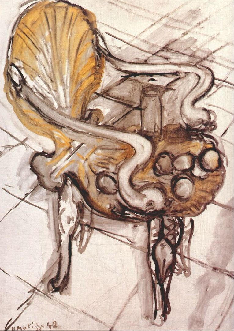 Venetian Armchair with Fruits by Henri Matisse