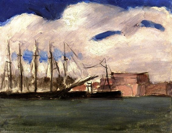 White Clouds, the Old Port of Marseille by Henri Matisse