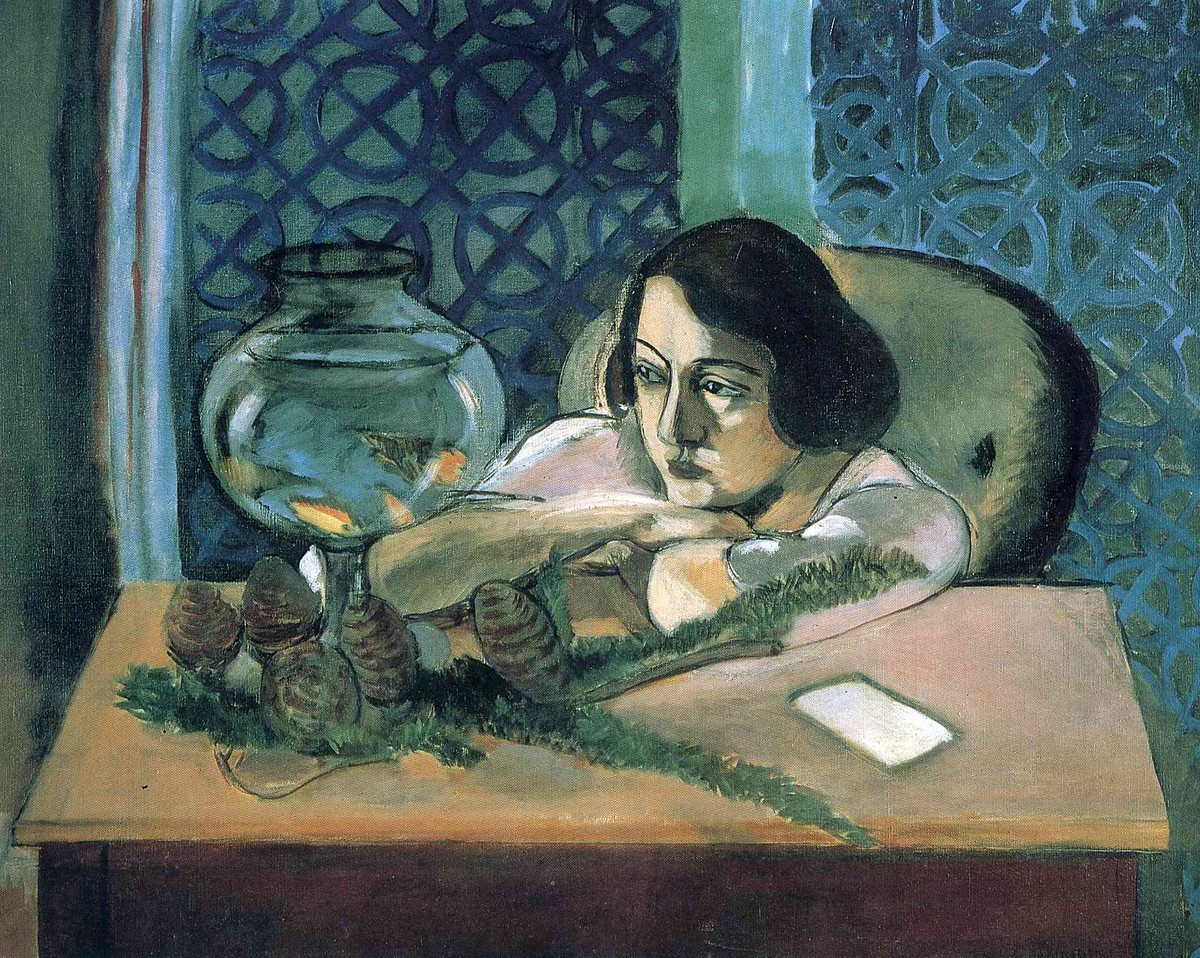Woman Before a Fish Bowl by Henri Matisse