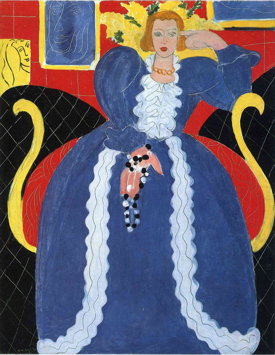Woman in Blue, or The Large Blue Robe and Mimosas by Henri Matisse