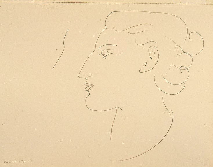 Woman in Profile (Turned to the Left) by Henri Matisse