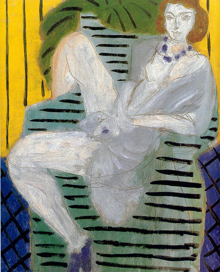 Woman on a Sofa, Yellow and Blue by Henri Matisse