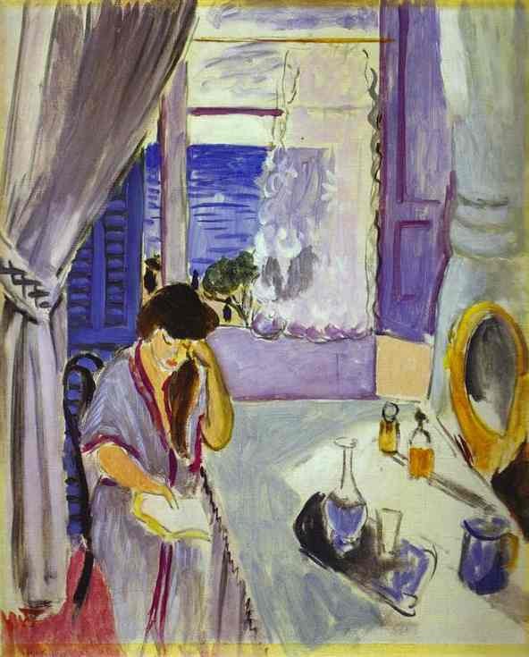 Woman Reading at a Dressing Table (Interieur, Nice) by Henri Matisse