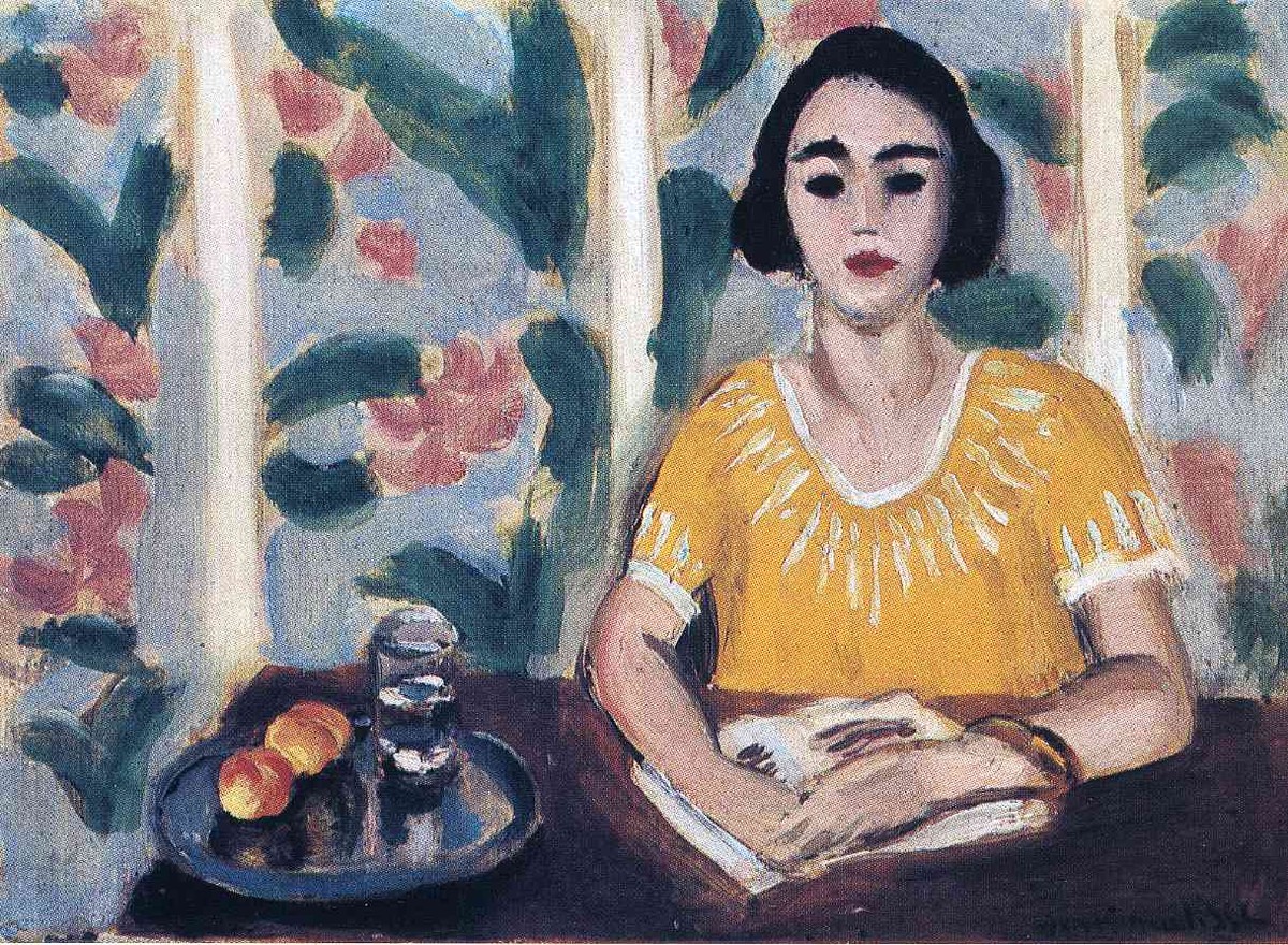 Woman Reading with Peaches by Henri Matisse