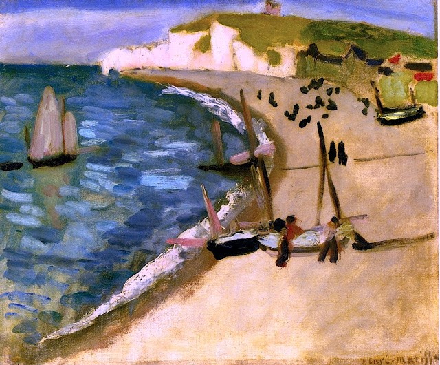Yaht Amont Cliffs at Etretat by Henri Matisse