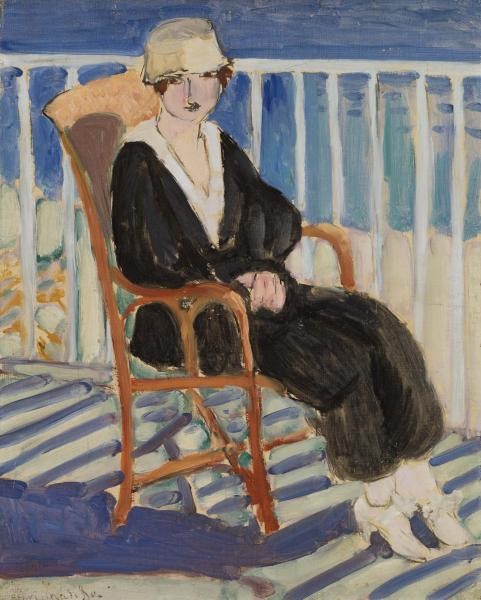 Young Girl on a Balcony over the Ocean by Henri Matisse