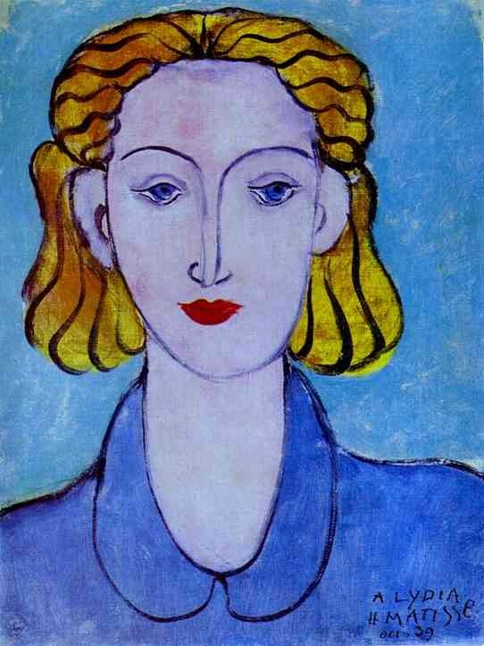 Young Woman in a Blue Blouse (Portrait of L.N. Delektorskaya) by Henri Matisse
