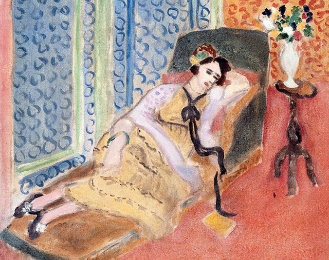 Young Woman on a Divan. Black Ribbon by Henri Matisse