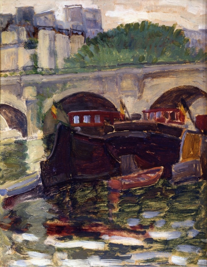 Barges by Henri-Edmond Cross
