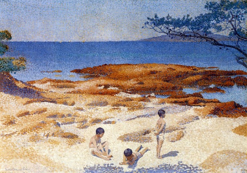 Beach at Cabasson by Henri-Edmond Cross