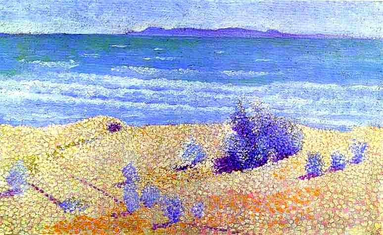 Beach on the Mediterranian by Henri-Edmond Cross