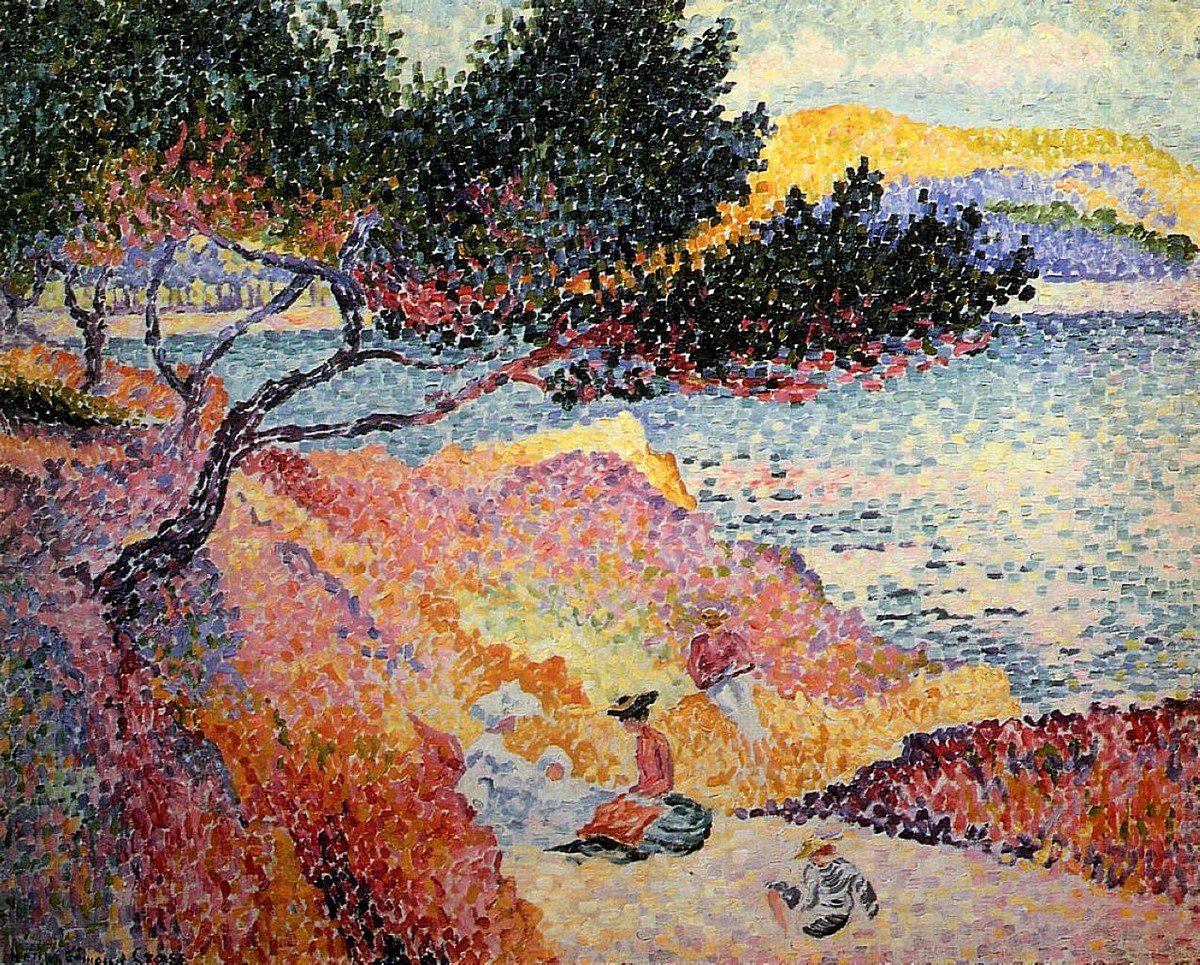 La Plage de Saint-Clair by Henri-Edmond Cross