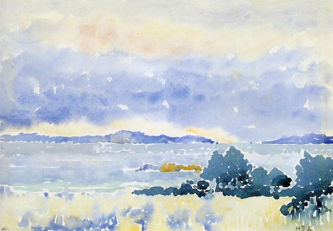 Land by the Sea by Henri-Edmond Cross