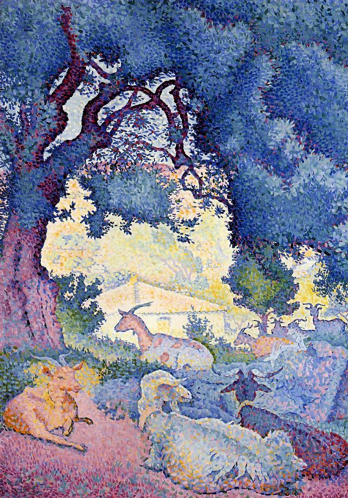 Landscape with Goats by Henri-Edmond Cross