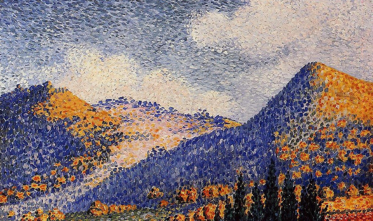 Landscape, the Little Maresque Mountains by Henri-Edmond Cross