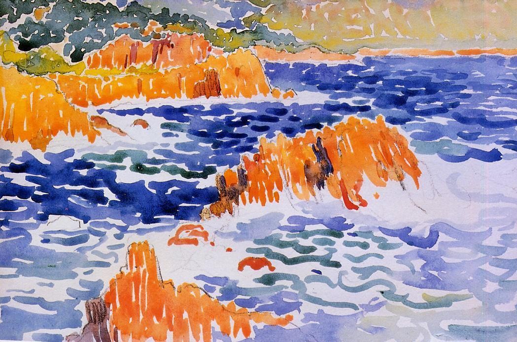 Rocks at Trayas by Henri-Edmond Cross