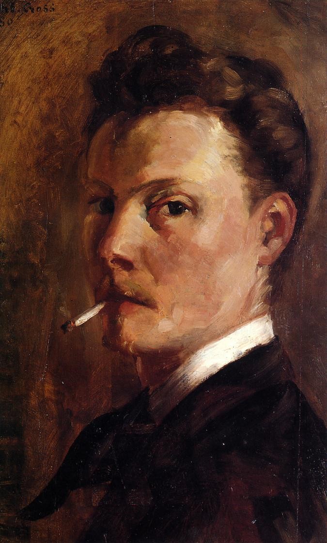 Self-Portrait with Cigarette by Henri-Edmond Cross